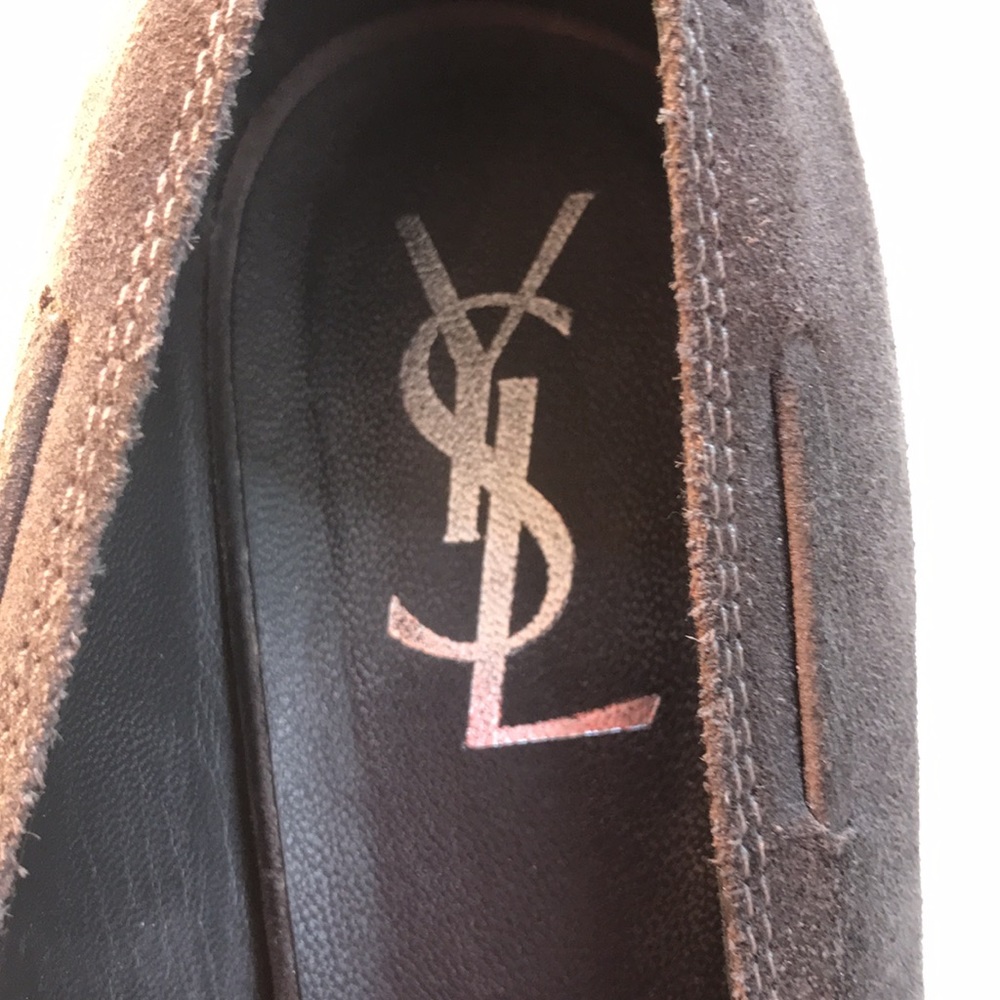 Yves Saint Laurent Gray Suede Heels Made in Italy Size 41 (US 10) - Picture 1 of 15